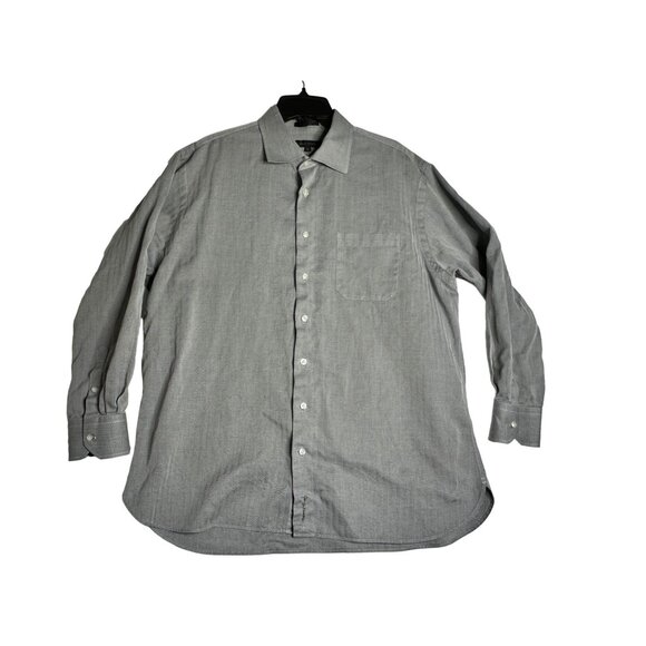 John W. Nordstrom L/S Button Down Egyptian Cotton Shirt Mens 17 1/2 - 35 - Picture 1 of 6